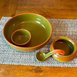 Harry and David chip dip and salsa bowl.